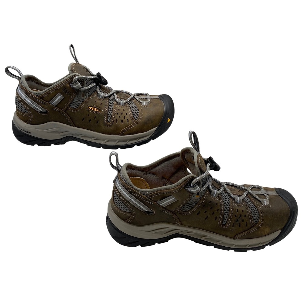 Keen Atlanta Cool II ESD Work Shoes Womens 8.5W Brown Steel Toe Safety Sneaker
